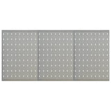 Vidaxl gaatjespaneel wandgemonteerd 3 st 40x58 cm staal