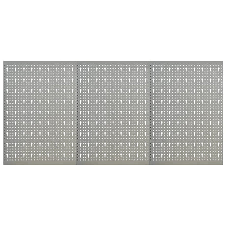 Vidaxl gaatjespaneel wandgemonteerd 3 st 40x58 cm staal
