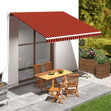 Vidaxl luifeldoek 400x300 cm canvas oranje en bruin