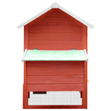 Vidaxl kippenhok 170x81x110 cm massief grenen- en vurenhout rood
