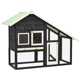 Vidaxl konijnenhok 140x63x120 cm massief vurenhout grijs en wit