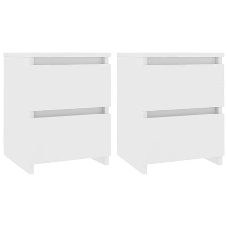 Vidaxl nachtkastjes 2 st 30x30x40 cm bewerkt hout wit
