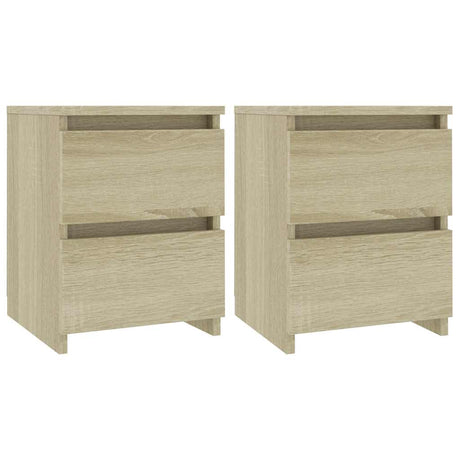 Vidaxl nachtkastjes 2 st 30x30x40 cm bewerkt hout sonoma eikenkleurig