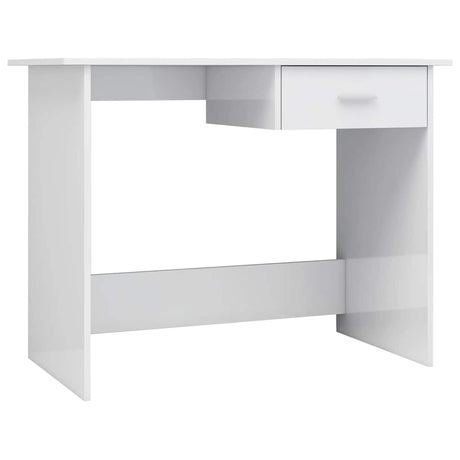Vidaxl bureau 100x50x76 cm bewerkt hout hoogglans wit