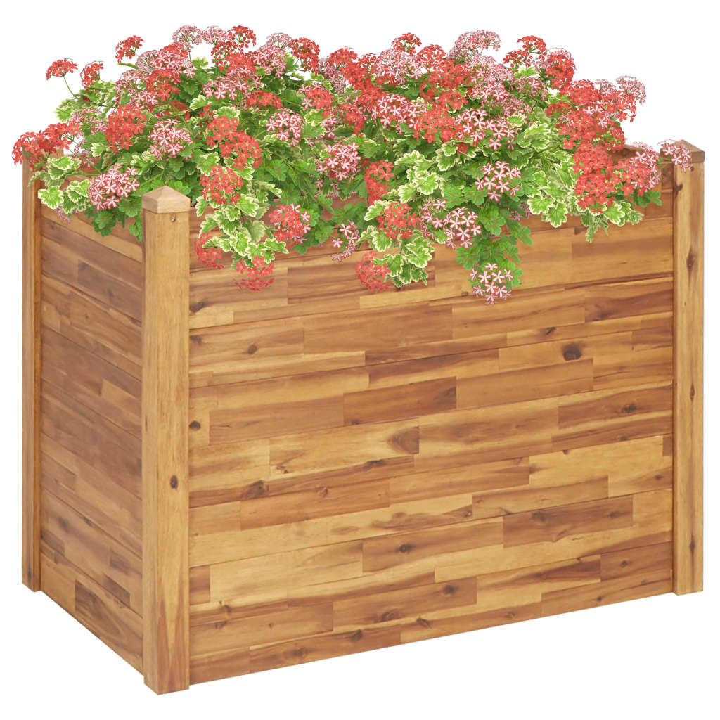 Vidaxl plantenbak verhoogd 110x60x84 cm massief acaciahout