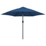 Vidaxl parasol met metalen paal 300 cm blauw