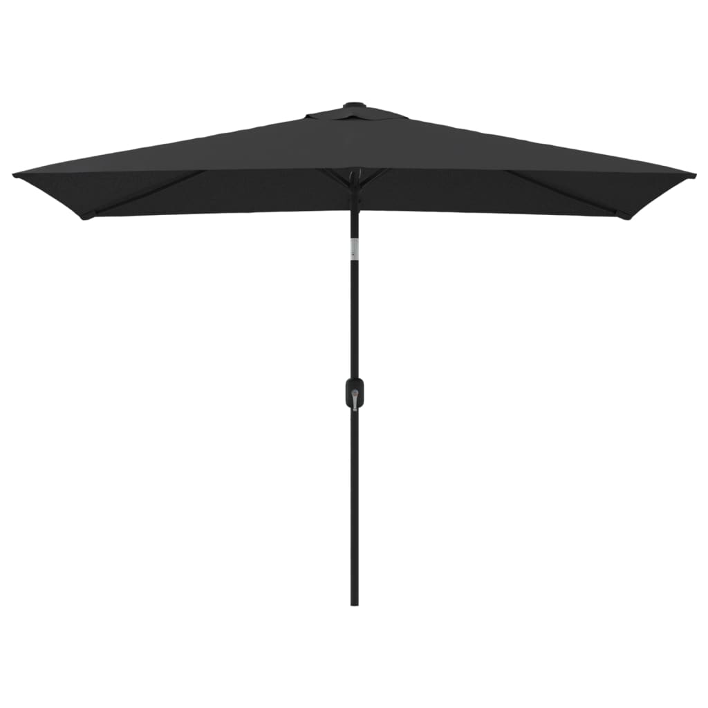 Vidaxl parasol met metalen paal 300x200 cm zwart