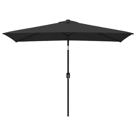 Vidaxl parasol met metalen paal 300x200 cm zwart