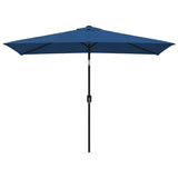 Vidaxl parasol met metalen paal 300x200 cm azuurblauw