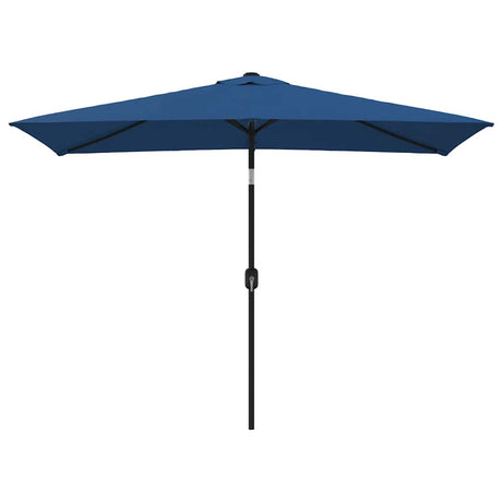 Vidaxl parasol met metalen paal 300x200 cm azuurblauw