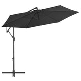 Vidaxl zweefparasol met aluminium paal 300 cm zwart