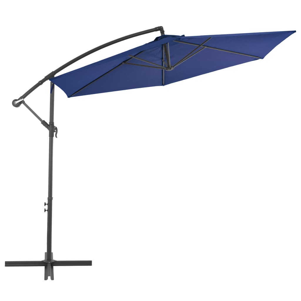 VidaXL Zweefparasol met aluminium paal 300 cm blauw