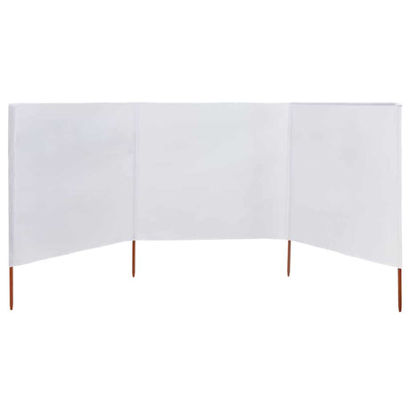Vidaxl windscherm 3-panelen 400x80 cm stof zandwit
