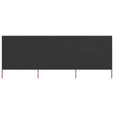 Vidaxl windscherm 3-panelen 400x80 cm stof antraciet