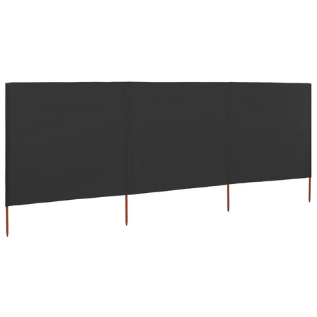 Vidaxl windscherm 3-panelen 400x80 cm stof antraciet