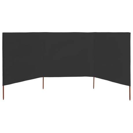 Vidaxl windscherm 3-panelen 400x80 cm stof antraciet
