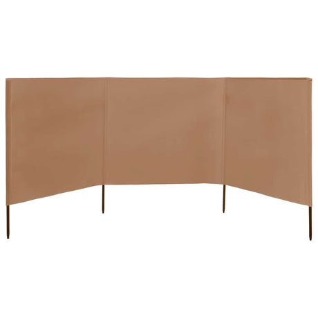 Vidaxl windscherm 3-panelen 400x80 cm stof taupe