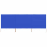 Vidaxl windscherm 3-panelen 400x120 cm stof azuurblauw