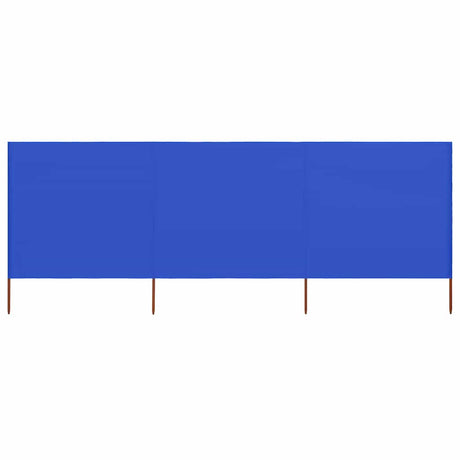 Vidaxl windscherm 3-panelen 400x120 cm stof azuurblauw