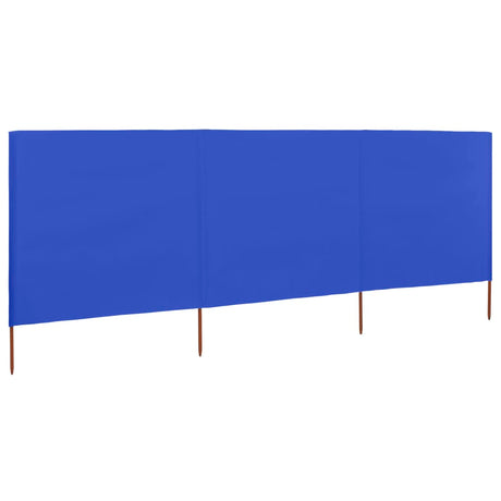 VidaXL Windscherm 3-panelen 400x120 cm stof azuurblauw