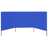 Vidaxl windscherm 3-panelen 400x120 cm stof azuurblauw