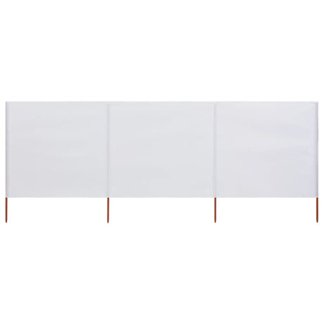Vidaxl windscherm 3-panelen 400x160 cm stof zandwit