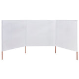Vidaxl windscherm 3-panelen 400x160 cm stof zandwit
