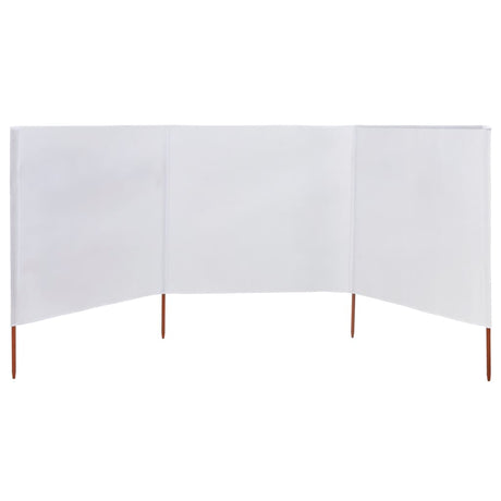 Vidaxl windscherm 3-panelen 400x160 cm stof zandwit
