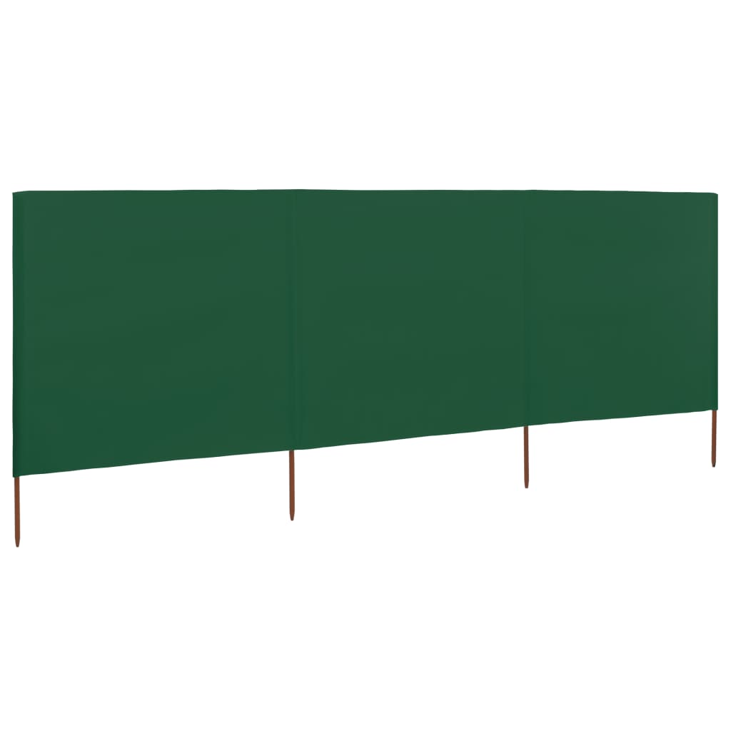 VidaXL Windscherm 3-panelen 400x160 cm stof groen