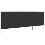 Vidaxl windscherm 3-panelen 400x160 cm stof antraciet