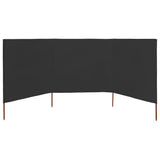 Vidaxl windscherm 3-panelen 400x160 cm stof antraciet