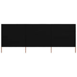 Vidaxl windscherm 3-panelen 400x160 cm stof zwart