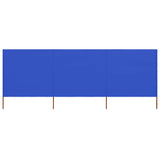 Vidaxl windscherm 3-panelen 400x160 cm stof azuurblauw