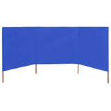 Vidaxl windscherm 3-panelen 400x160 cm stof azuurblauw