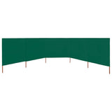 Vidaxl windscherm 5-panelen 600x80 cm stof groen