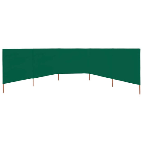 Vidaxl windscherm 5-panelen 600x120 cm stof groen