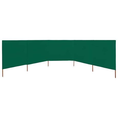 Vidaxl windscherm 5-panelen 600x120 cm stof groen