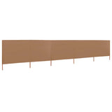 Vidaxl windscherm 5-panelen 600x120 cm stof taupe