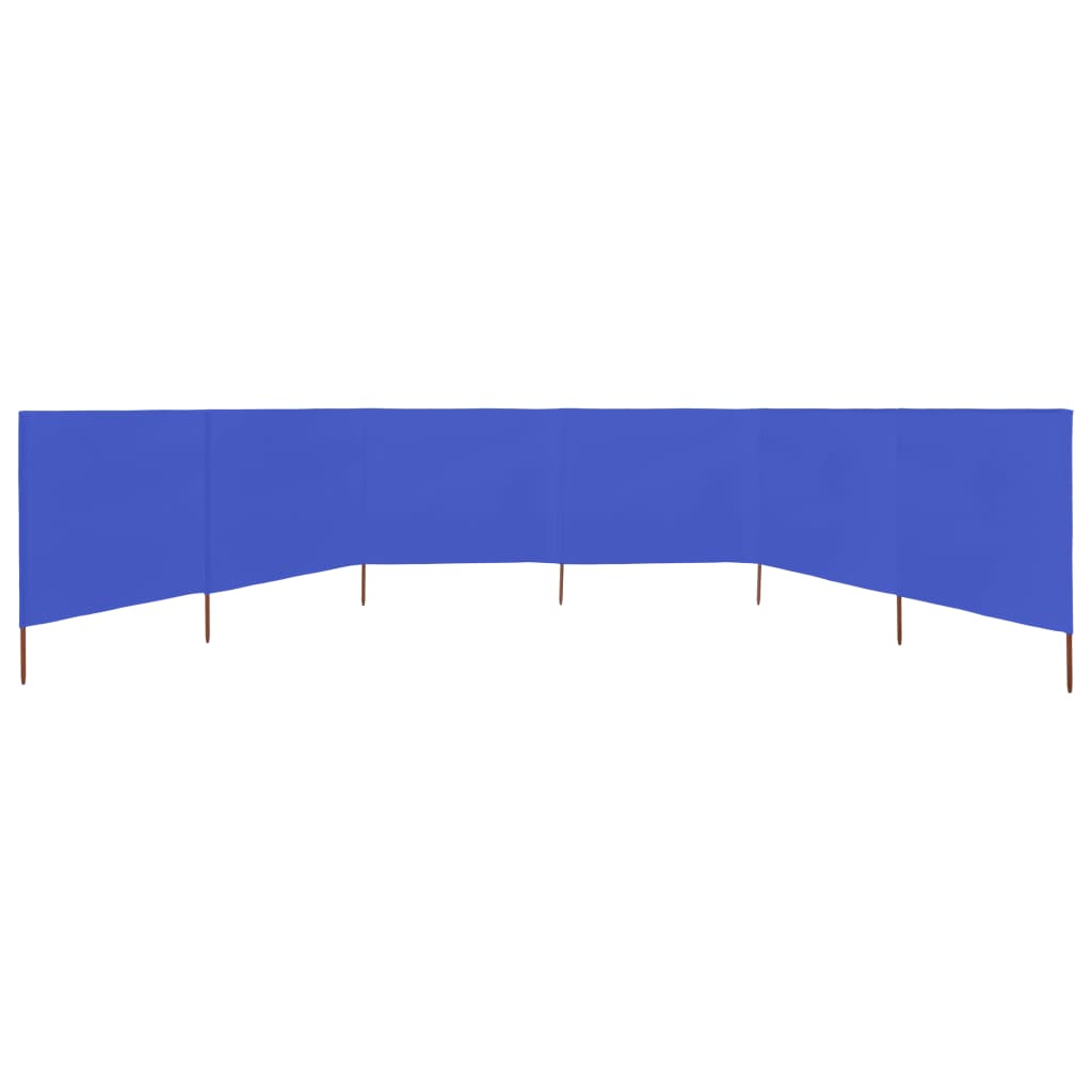 Vidaxl windscherm 6-panelen 800x80 cm stof azuurblauw