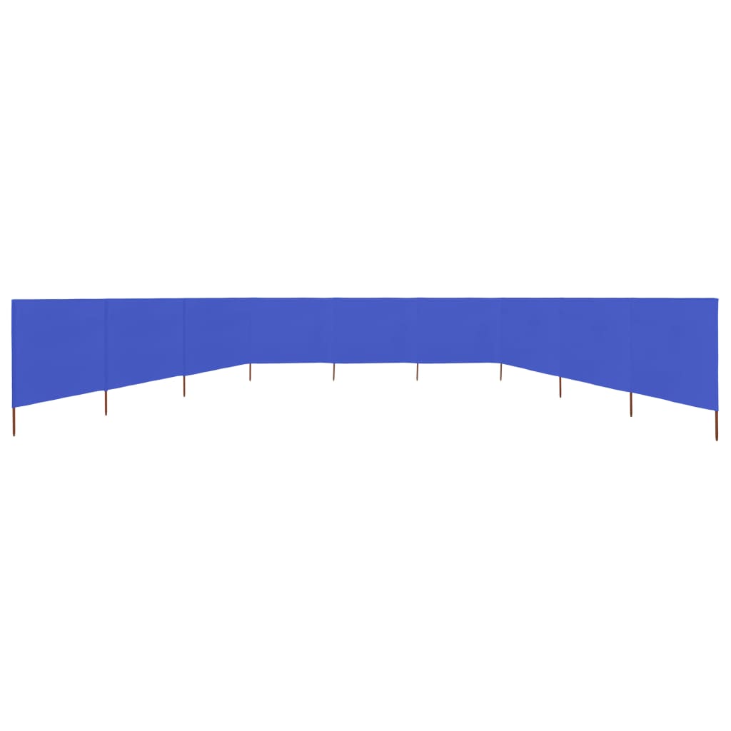 VidaXL Windscherm 9-panelen 1200x80 cm stof azuurblauw