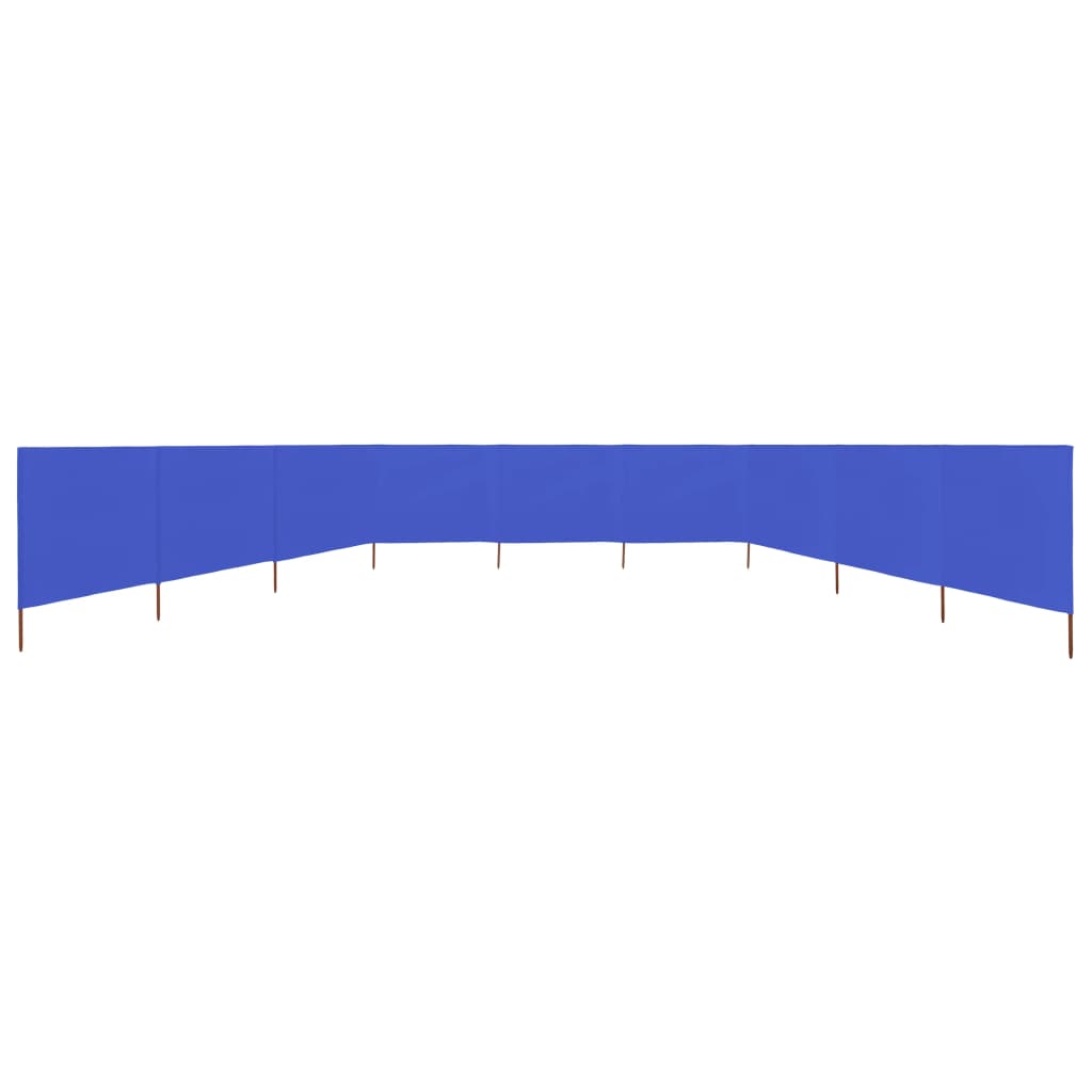 VidaXL Windscherm 9-panelen 1200x160 cm stof azuurblauw