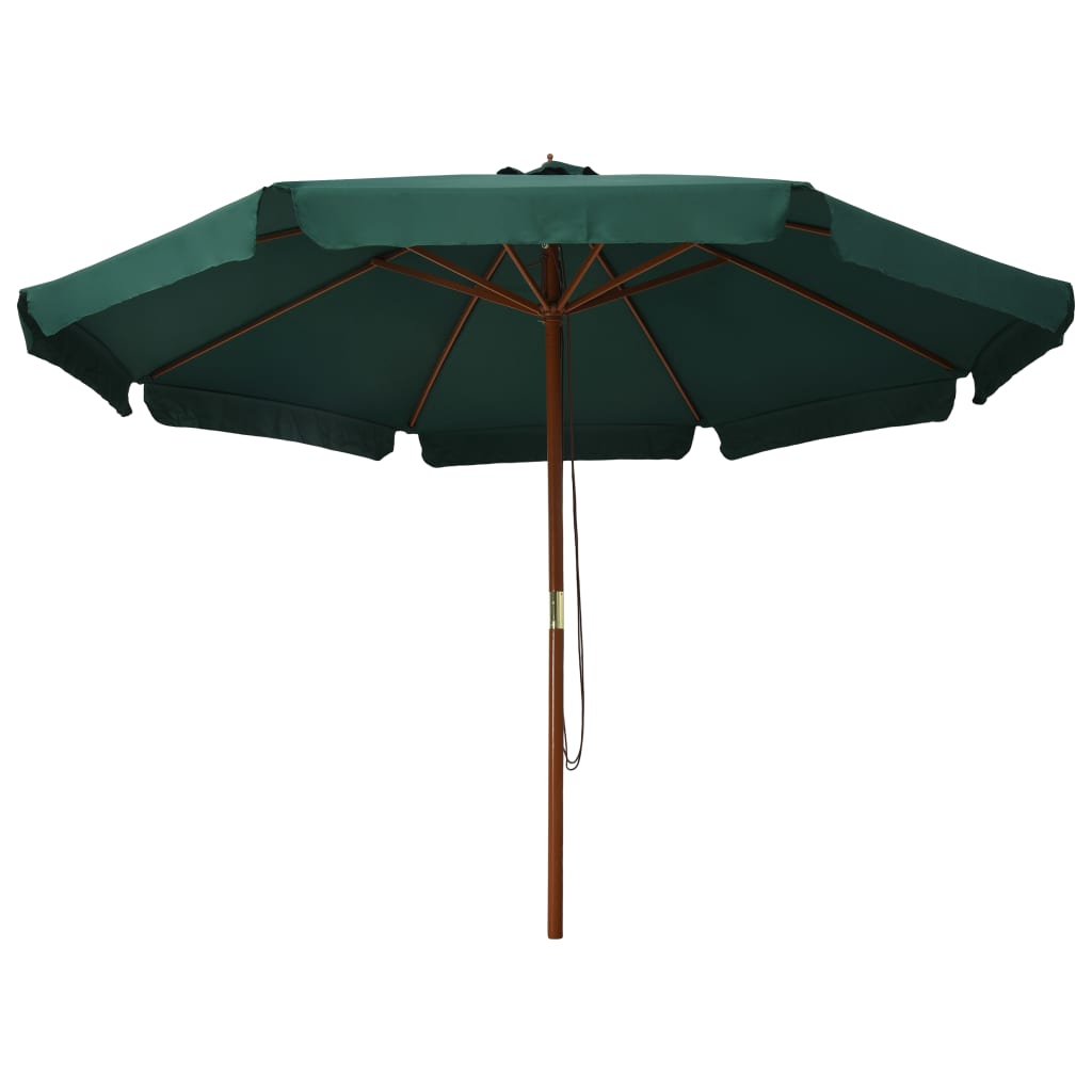 Vidaxl parasol met houten paal 330 cm groen