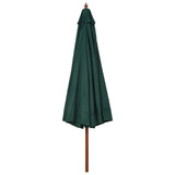 Vidaxl parasol met houten paal 330 cm groen