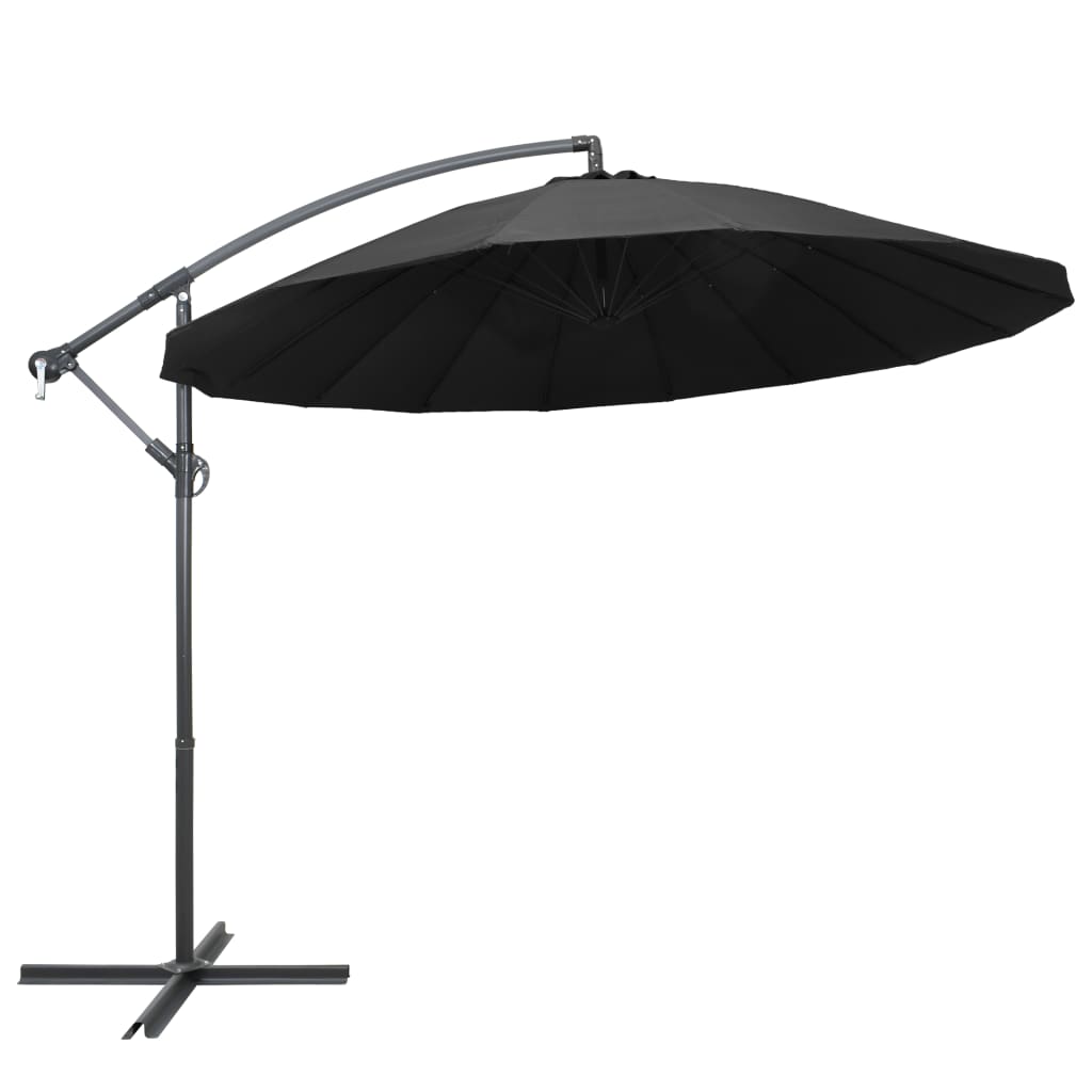 VidaXL Zweefparasol met aluminium paal 3 m antraciet