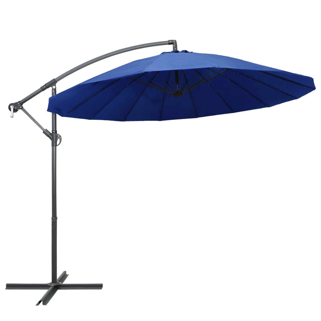 VidaXL Zweefparasol met aluminium paal 3 m blauw