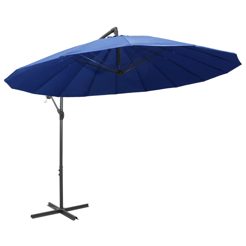 Vidaxl zweefparasol met aluminium paal 3 m blauw