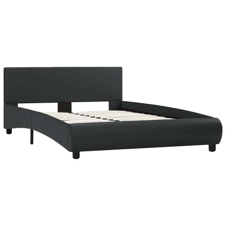 Vidaxl bedframe met led kunstleer zwart 120x200 cm