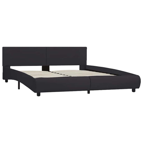 Vidaxl bedframe met led kunstleer zwart 160x200 cm