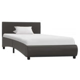 Vidaxl bedframe met led kunstleer grijs 100x200 cm