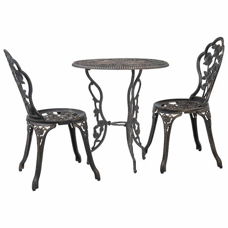 Vidaxl 3-delige bistroset gietaluminium